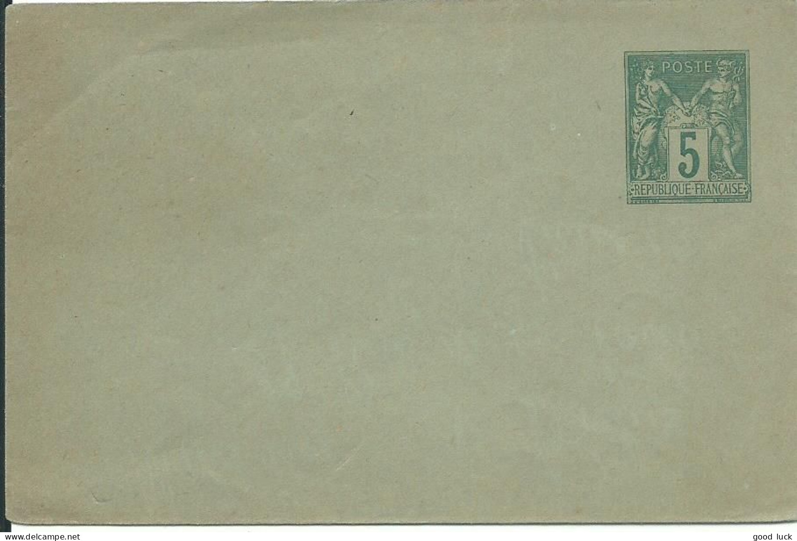 FRANCE ENVELOPPE 5c SAGE NEUVE D2  DE 1882  LETTRE COVER - Standard Covers & Stamped On Demand (before 1995)