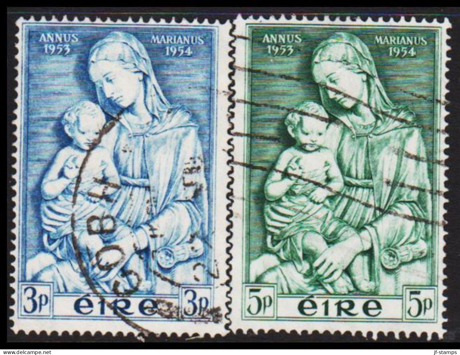 1954. EIRE. Maria ANNUS MARIANUS Complete Set. (Michel 120-121) - JF544527 - Gebruikt