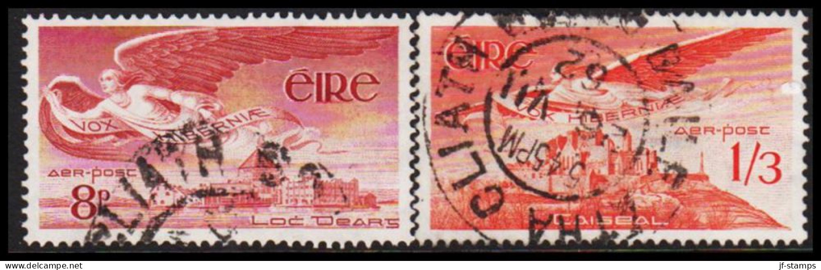 1954. EIRE. VOX HIBERNIÆ AER-POST AIR MAIL Complete Set. (Michel 124-125) - JF544529 - Used Stamps