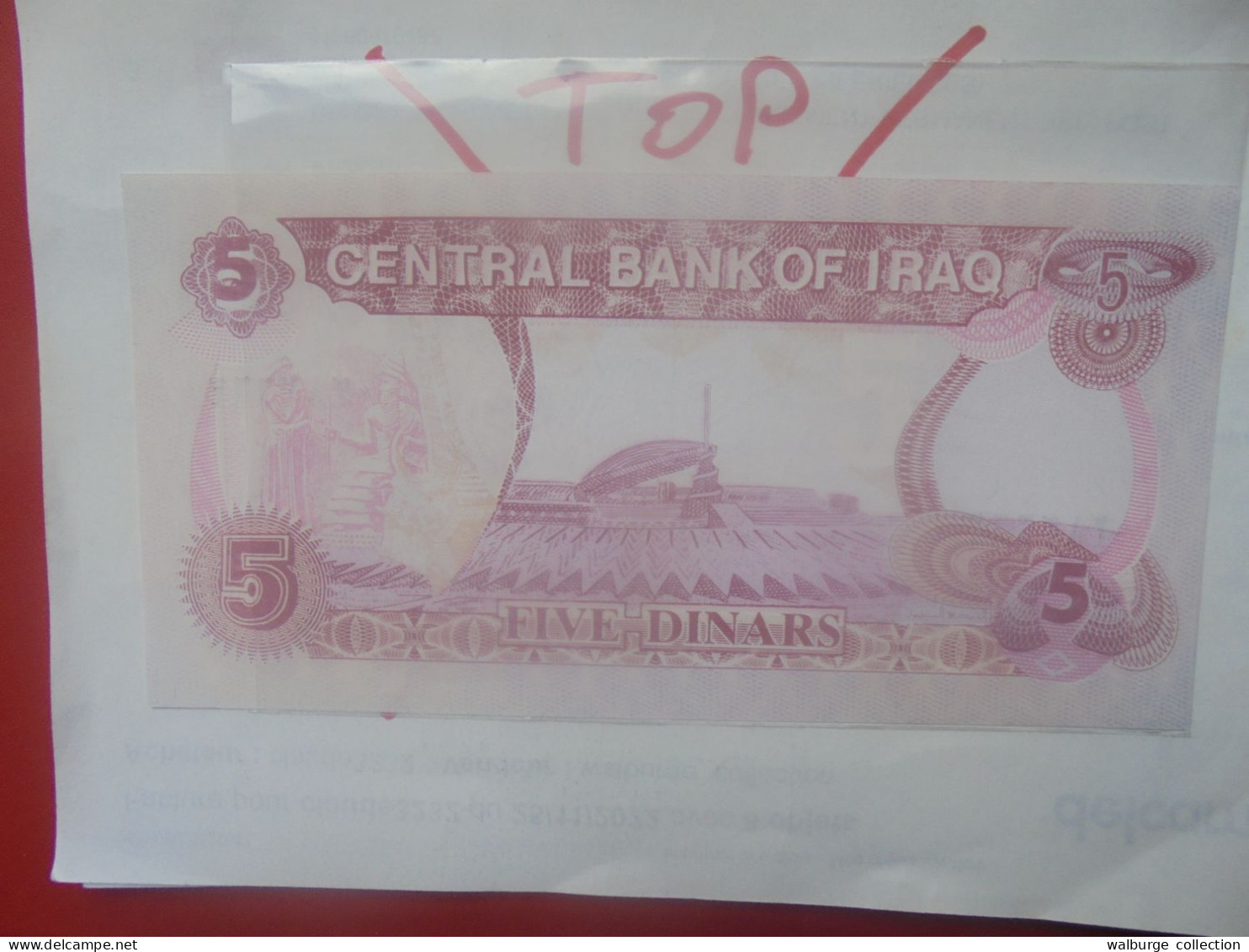 IRAQ 5 DINARS 1992 Neuf (B.33) - Irak