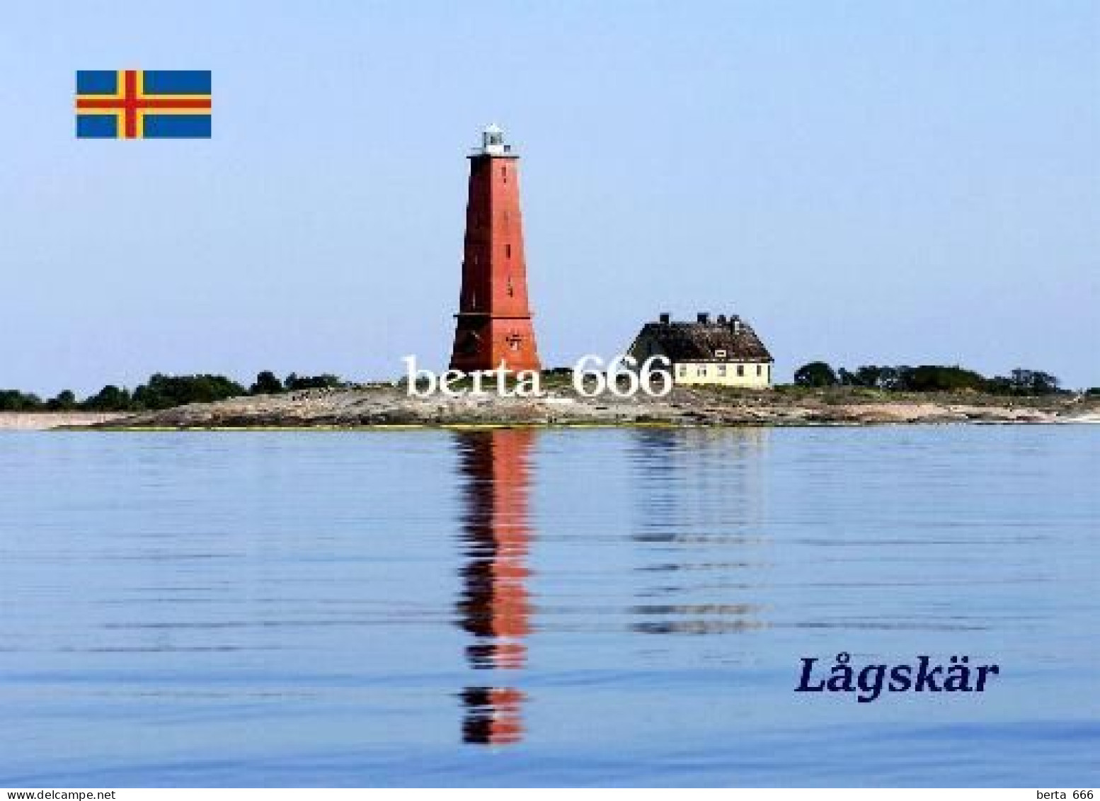 Aland Islands Lagskar Island Lighthouse New Postcard - Finnland