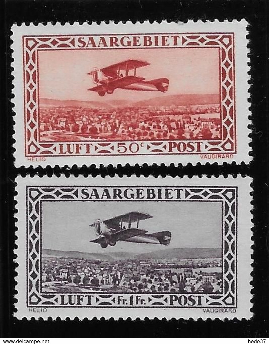 Sarre Poste Aérienne N°1/2 - Neuf * Avec Charnière - TB - Airmail