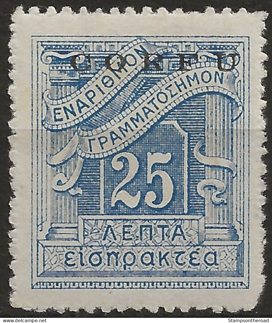 OICOSx2N - 1941 Occup. Italiana CORFU', Sass. Nr. 2, Segnatasse Nuovo Senza Linguella **/ - Korfu