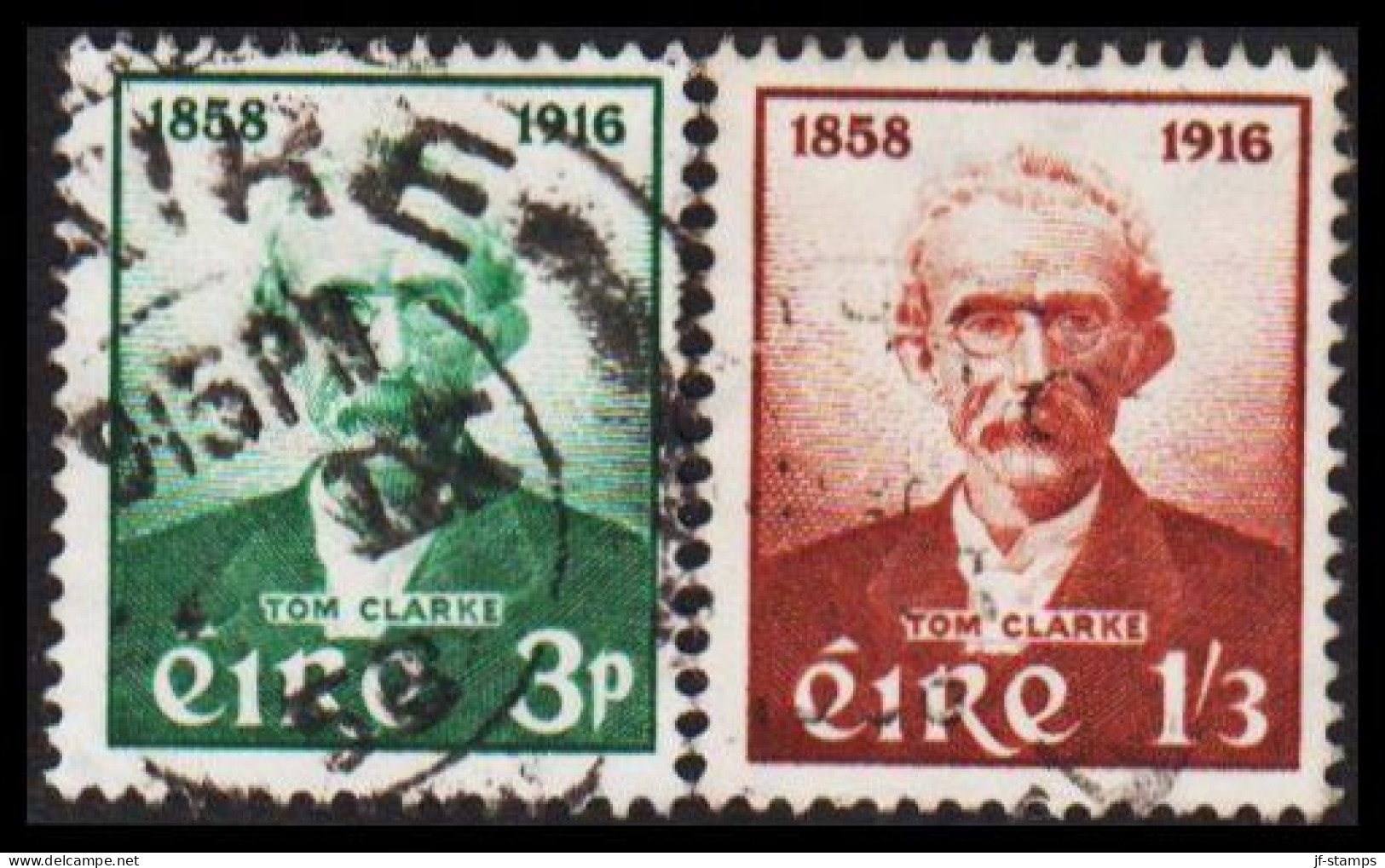 1958. EIRE.  Thomas J. Clarke Complete Set. (Michel 136-137) - JF544535 - Gebruikt