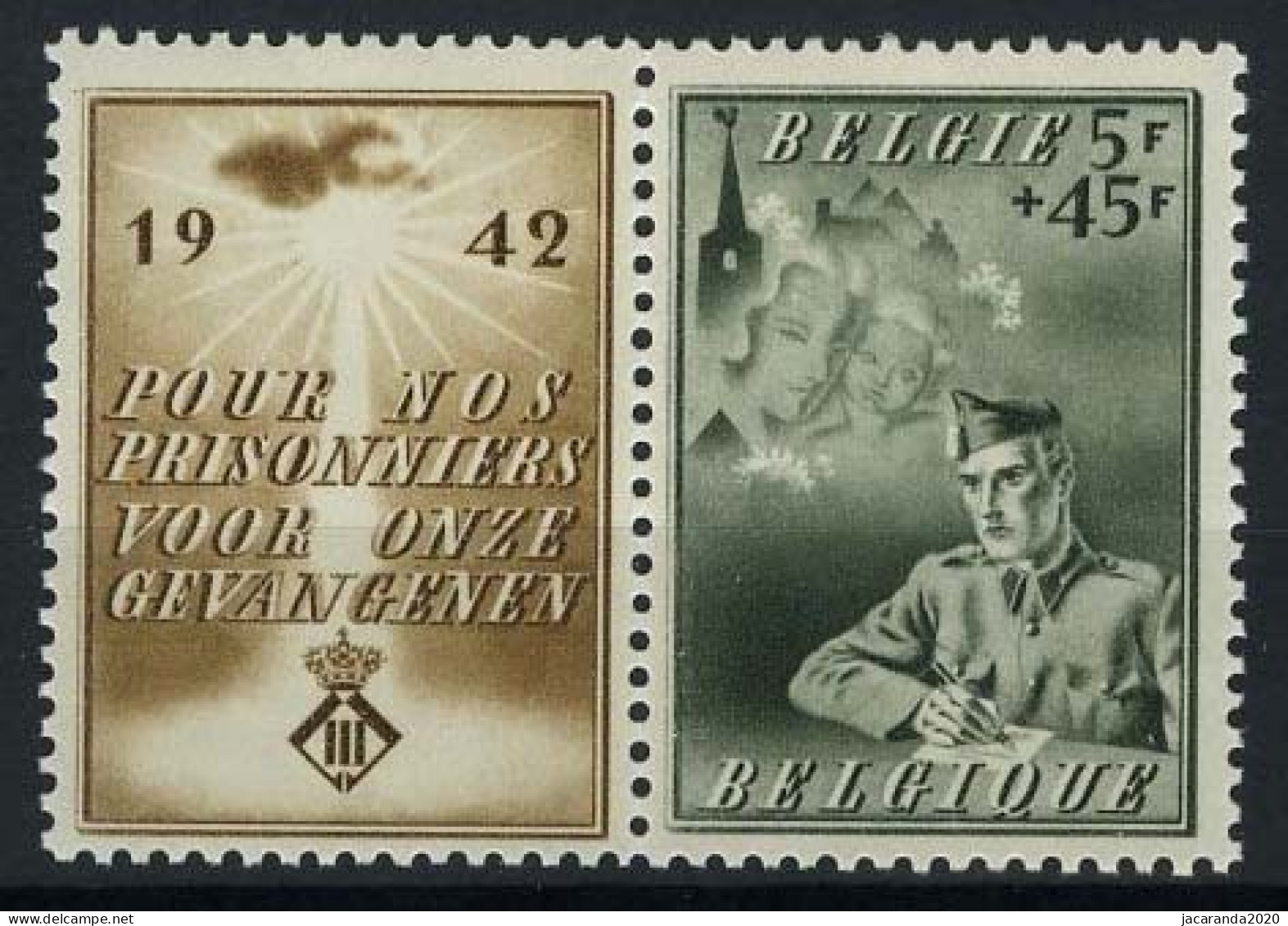 België 602 ** - Krijgsgevangenen - Met Vignet - Prisonniers De Guerre - Unused Stamps