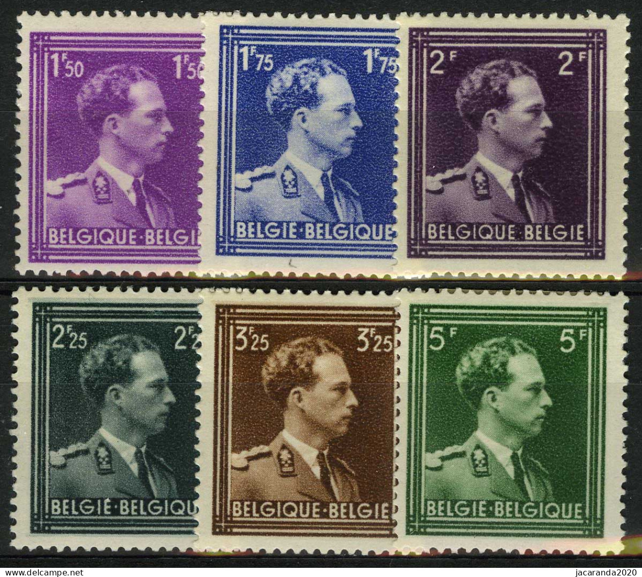 België 641/46 ** - Koning Leopold III - Open Kraag - Volledige Reeks 6w. - Unused Stamps