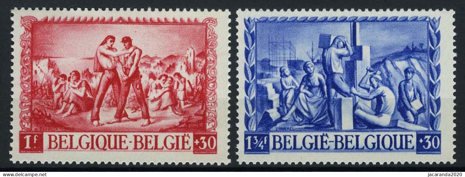 België 697/98 ** - Wederopbouw - Reconstruction - Unused Stamps