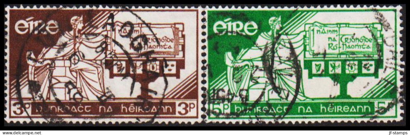 1958. EIRE.  Constitution Complete Set. (Michel 140-141) - JF544537 - Used Stamps