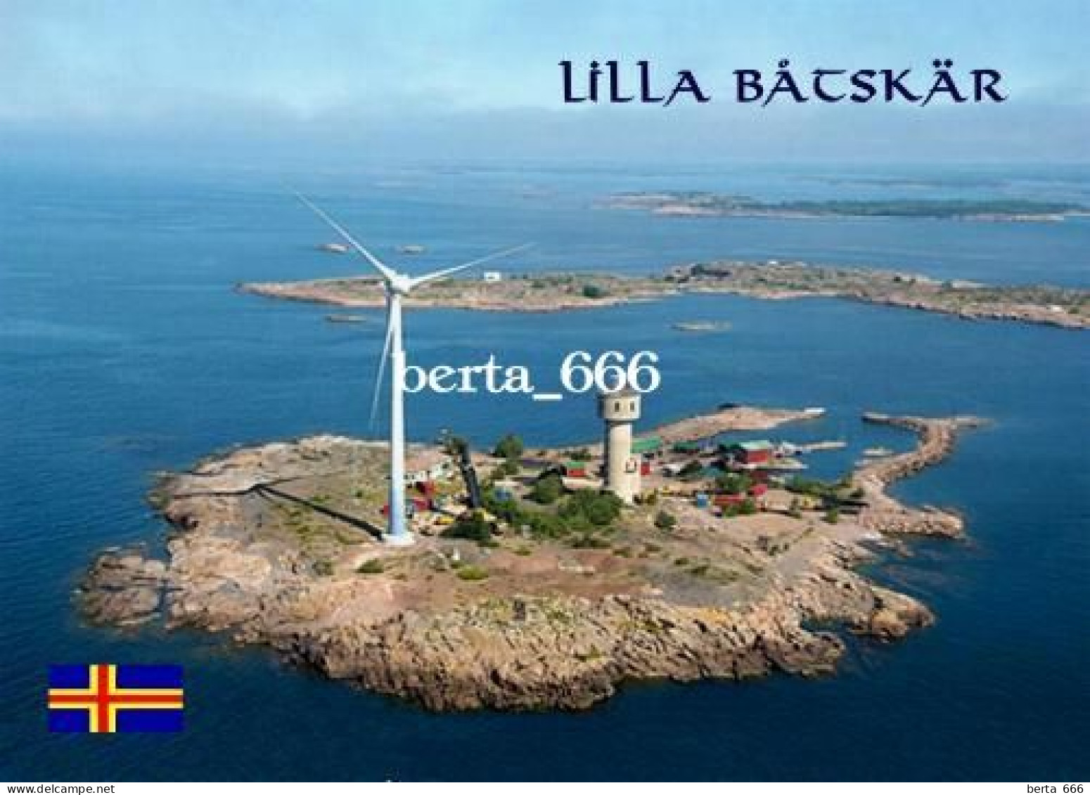 Aland Islands Lilla Batskar Island Lighthouse New Postcard - Finlandia