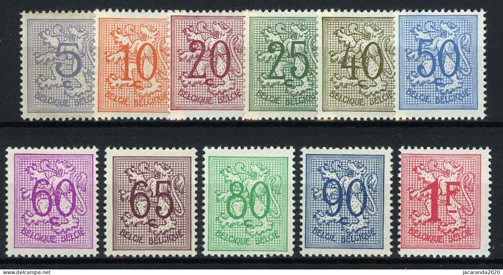 België 849/59 ** - Cijfer Op Heraldieke Leeuw - Volledig 11w. - Chiffre Sur Lion Héraldique - MNH - 1929-1937 Lion Héraldique