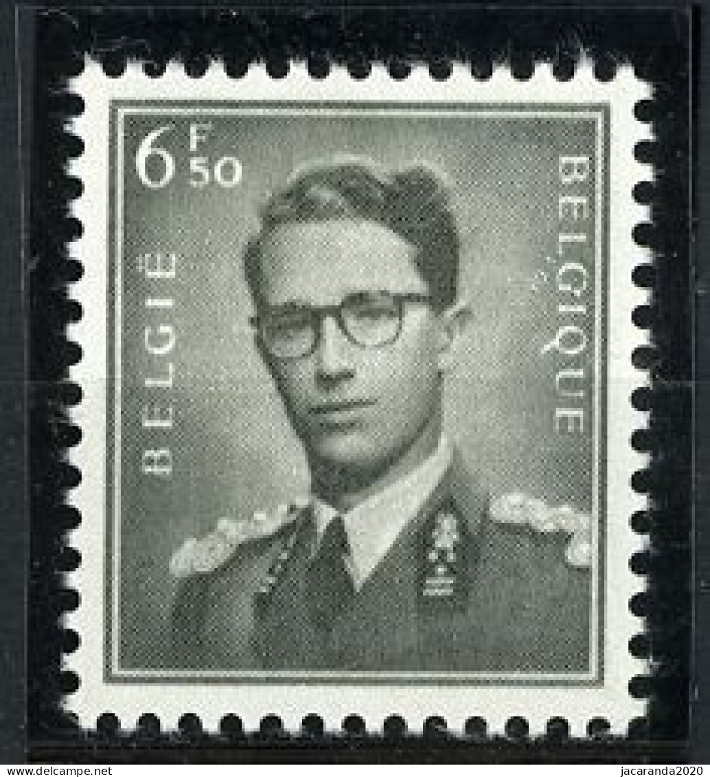 België 1069A ** - Koning Boudewijn - Met Bril - Type Marchand - 6,50F Grijs - MNH - SUP - 1953-1972 Lunettes