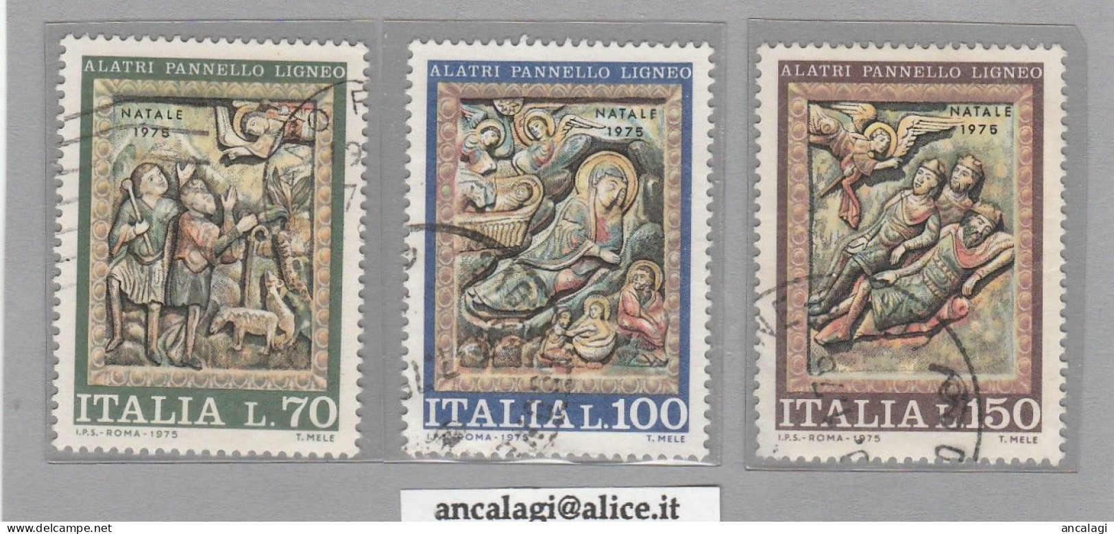 USATI ITALIA 1975 - Ref.0356 "NATALE" Serie Di 2 Val. - - 1961-70: Afgestempeld