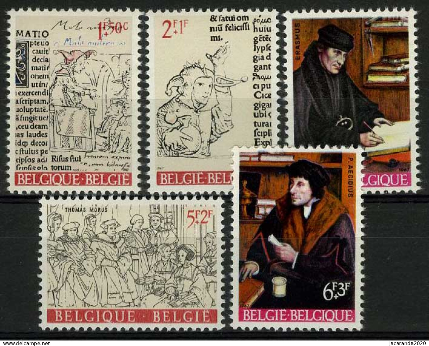 België 1427/31 - Culturele - Erasmus En Zijn Tijd - Erasme Et Son Temps - Lof Der Zotheid - MNH - Ungebraucht