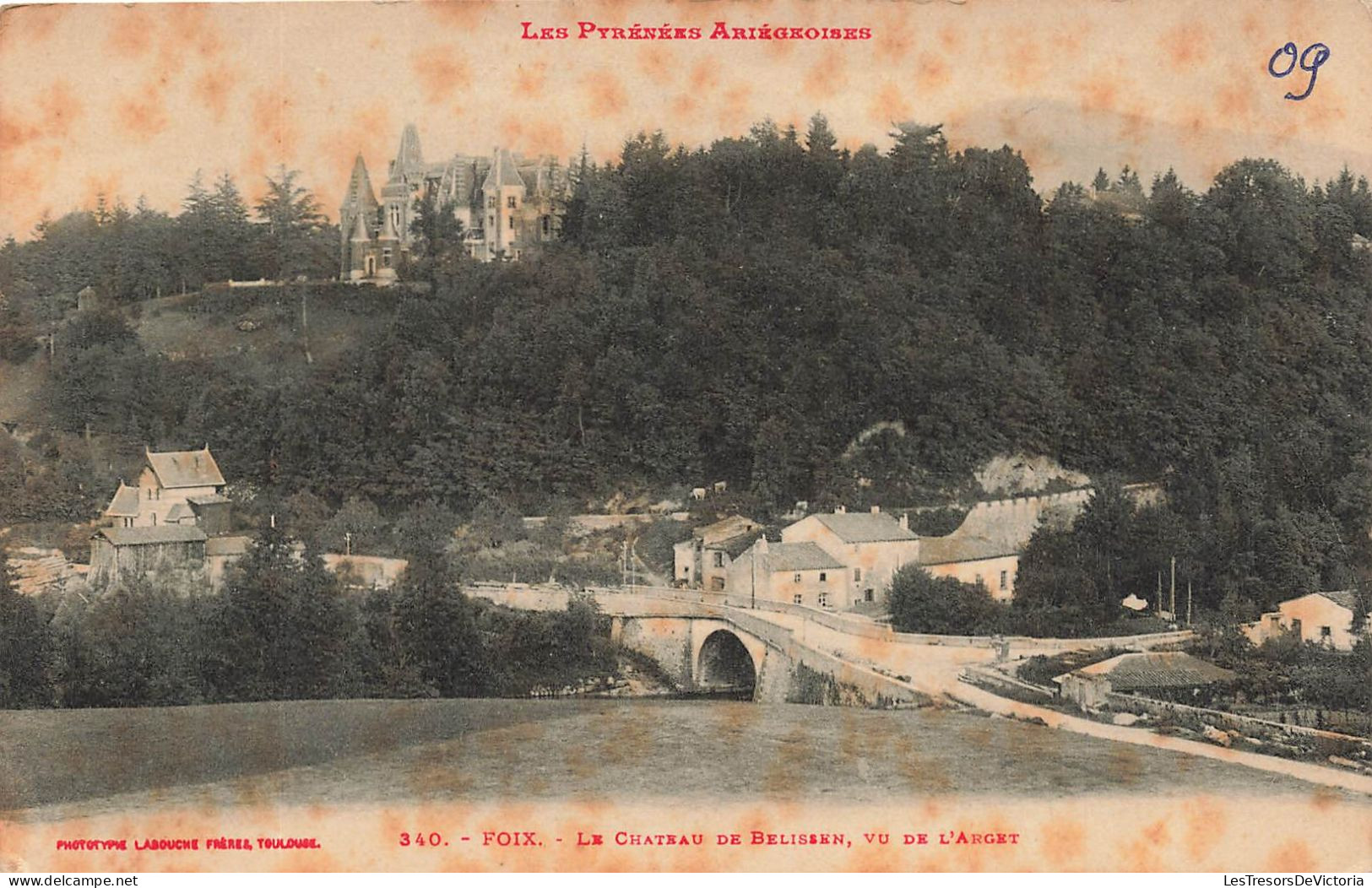 FRANCE - Foix - Le Château De Belissen - Vu De L'Arget - Carte Postale Ancienne - Foix