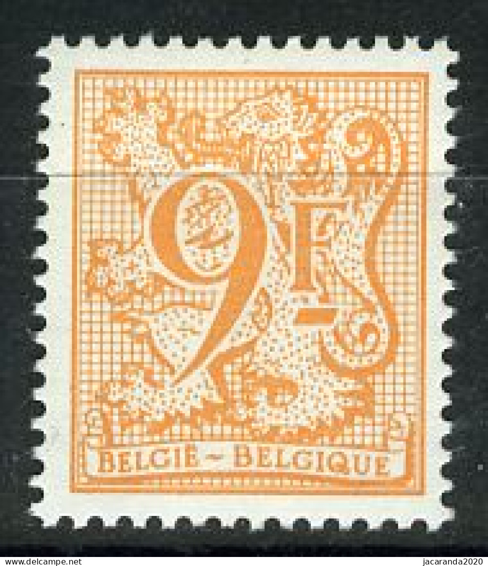 België 2159 - Cijfer Op Heraldieke Leeuw En Wimpel - 9F Oranje - Chiffre Sur Lion Héraldique Et Banderole - Neufs