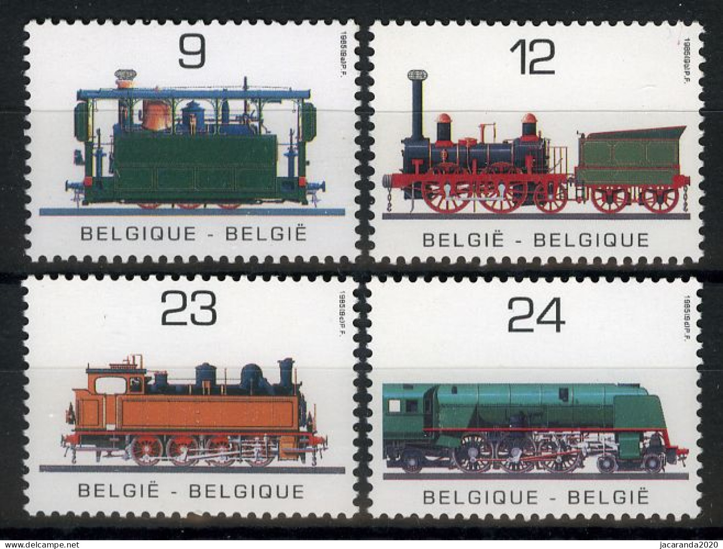 België 2170/73 - Jaar Van Het Openbaar Vervoer - 100 Jaar NMBS - Locomotief - Locomotives - Unused Stamps