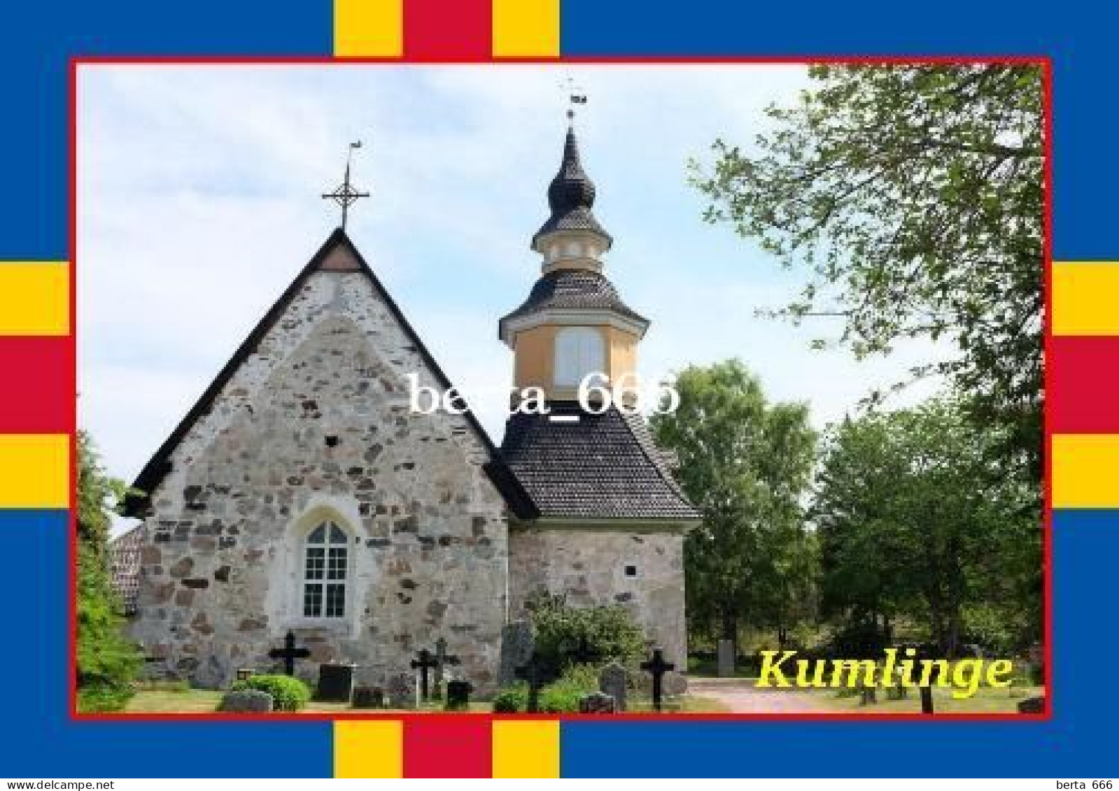 Aland Islands Kumlinge Church New Postcard - Finlandia