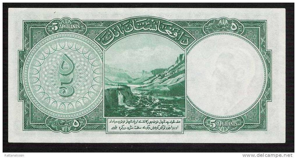 AFGHANISTAN P22  5  AFGHANIS  SH1318 1939  Signature 1  UNC. - Afghanistán