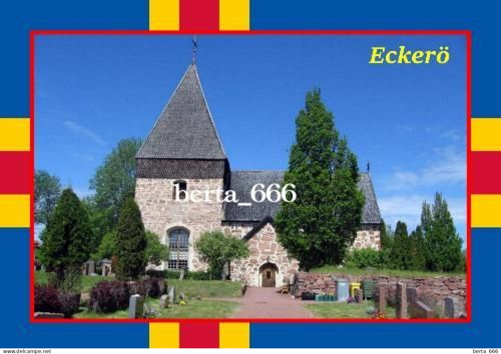 Aland Islands Eckero Church New Postcard - Finnland