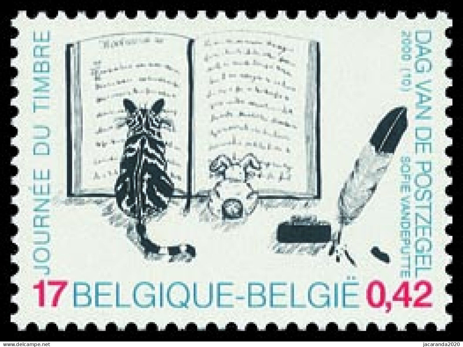 België 2900 - Dag Van De Postzegel - Journée Du Timbre - Lezen En Schrijven - Kat - Chat - Ungebraucht
