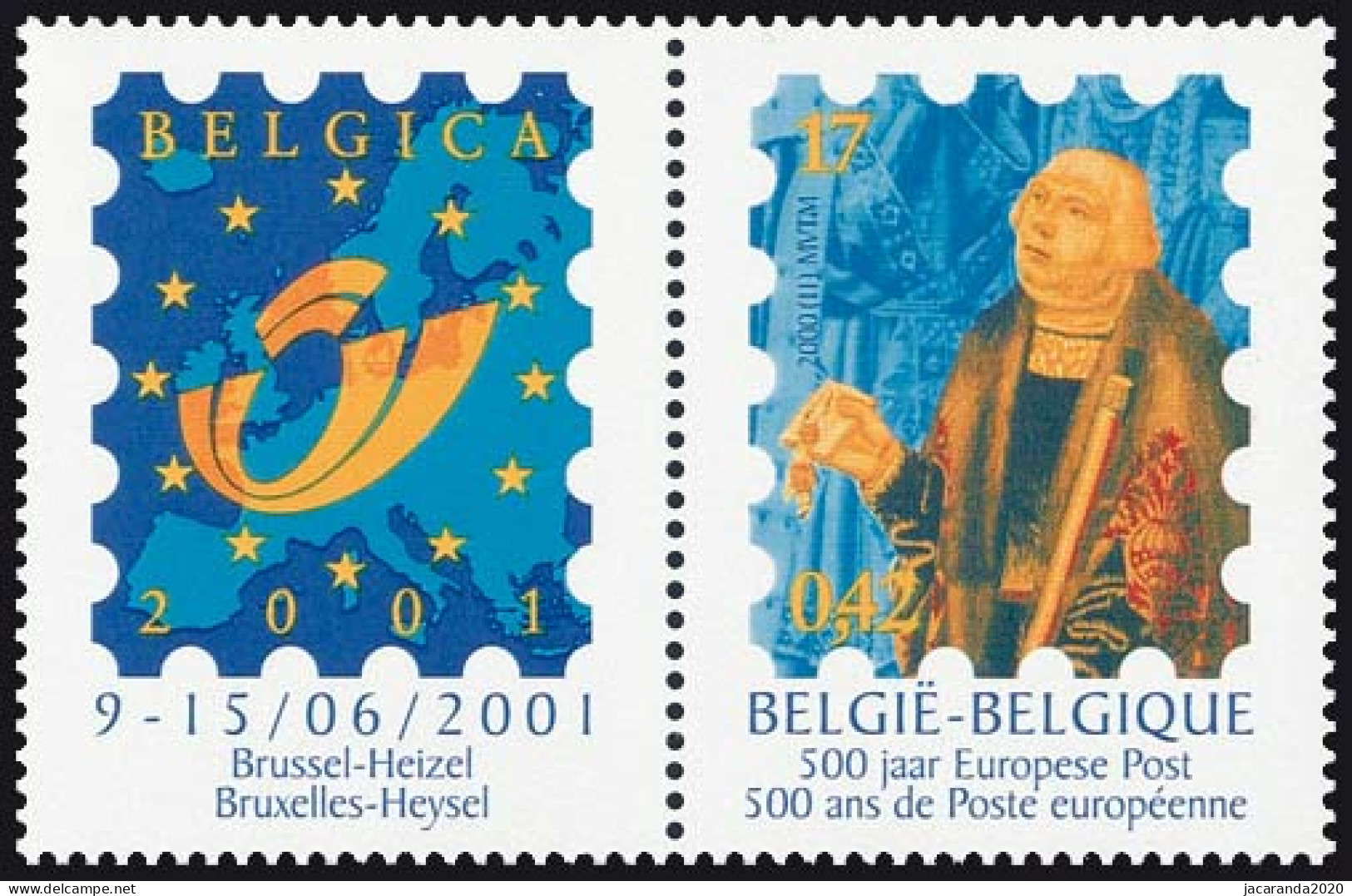 België 2901 - Belgica 2001 - François De Tassis - Unused Stamps