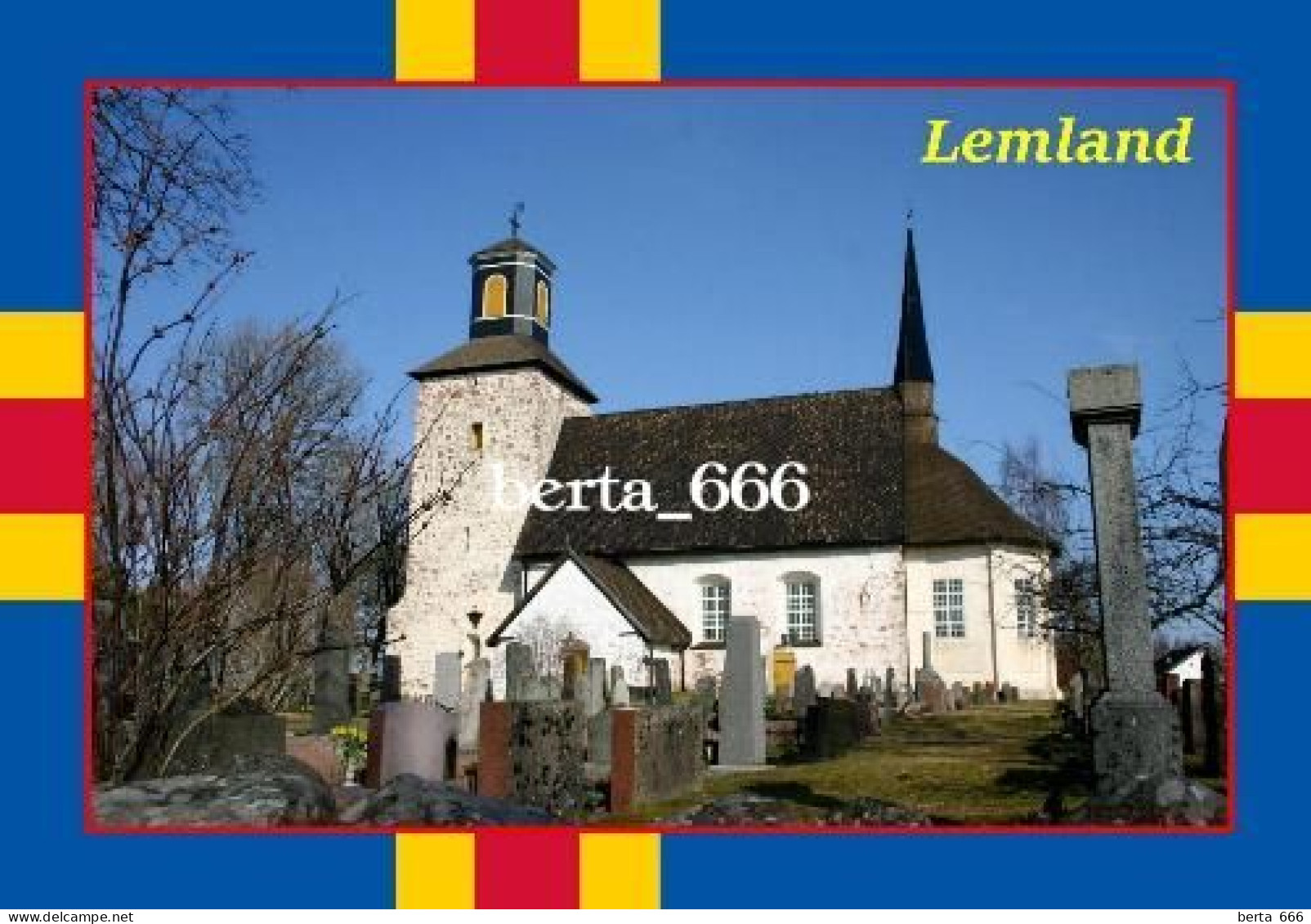 Aland Islands Lemland Church New Postcard - Finnland