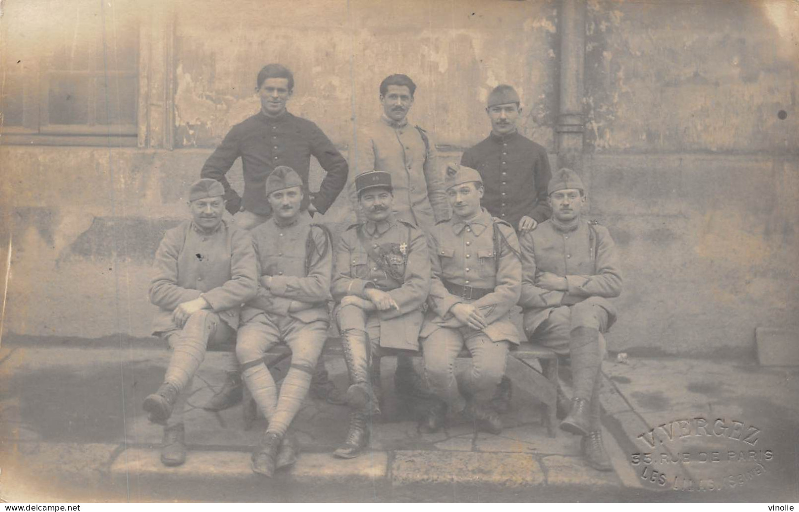 24-4117 : LES LILAS. CARTE-PHOTO MILITAIRES DE  V. VERGEZ 35 RUE DE PARIS. SOLDATS - Les Lilas