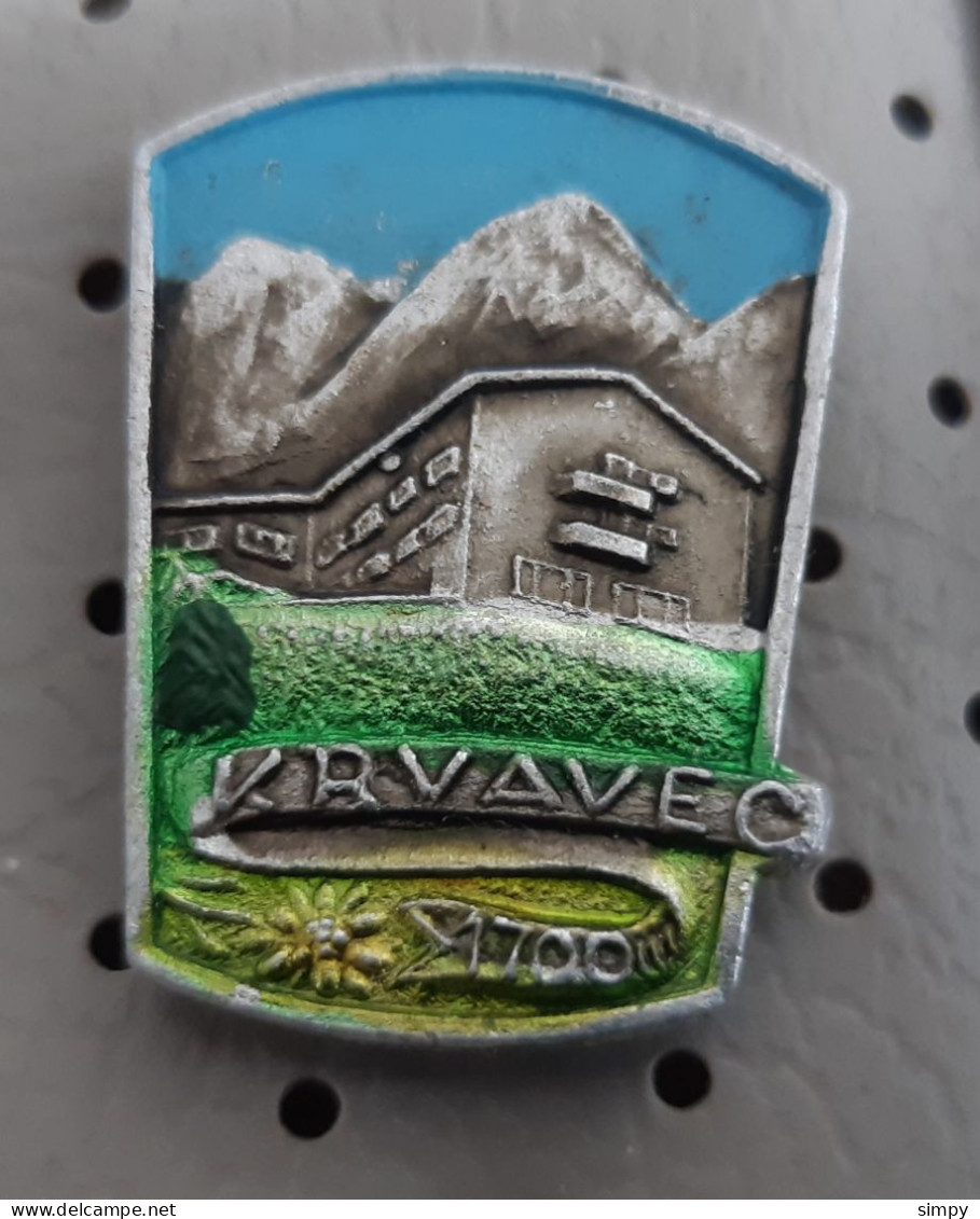 Krvavec 1700m Mountain Lodge  Ski Resort Cottage Alpinism Mountaineering Slovenia Pin - Alpinismo, Arrampicata