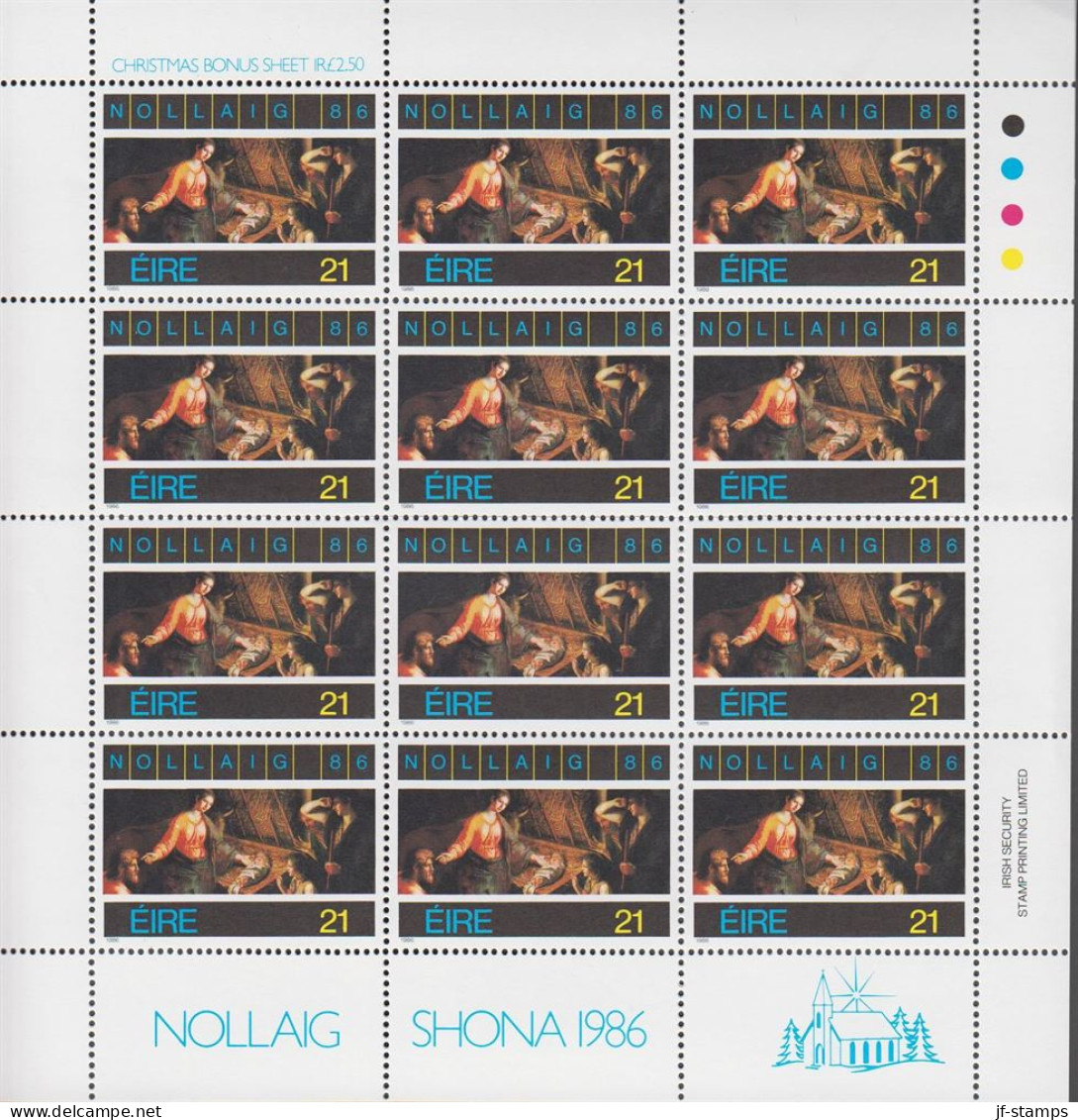 1986. EIRE.  NOLLAIG Sheet With 12 Stamps. Never Hinged.  - JF520326 - Unused Stamps