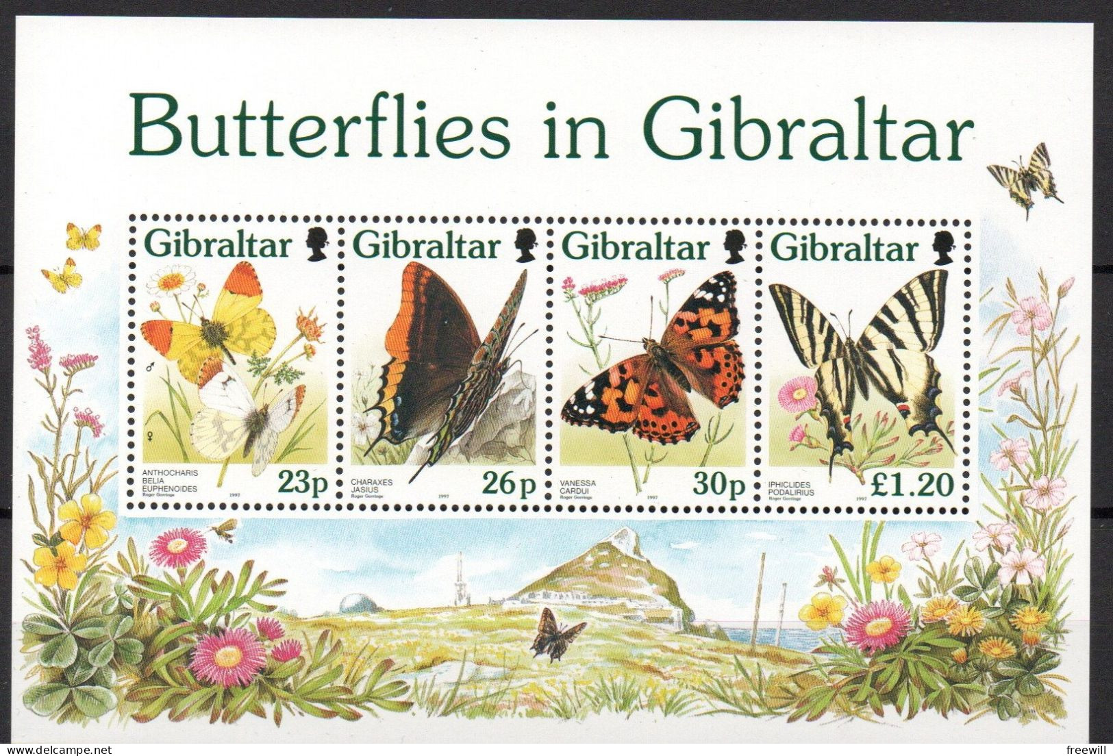 Gibraltar  Butterflies , Papillons 1997 XXX - Gibraltar