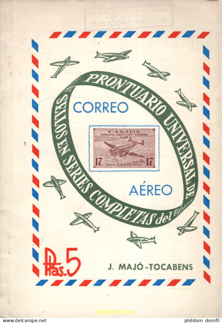 Prontuario Universol De Sellos En Series Completas Del Correo Aéreo 1950 De J.Majó - Thema's