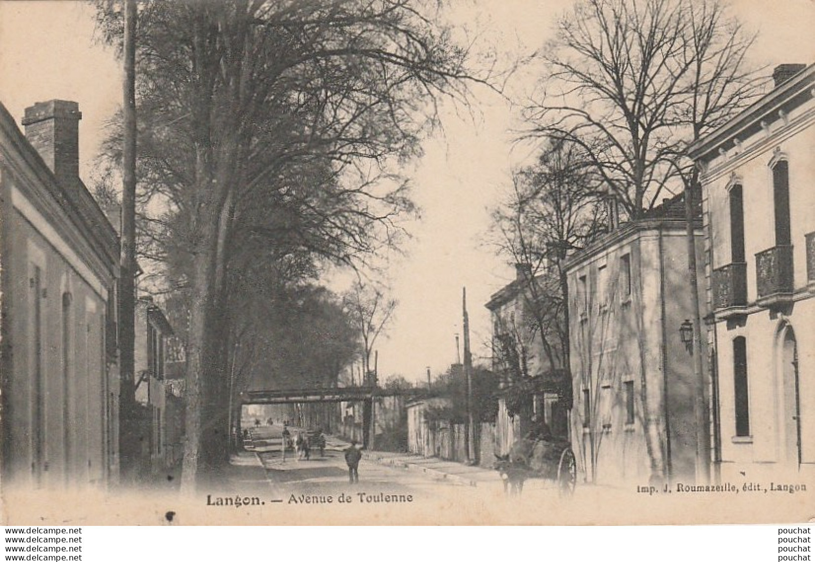 T14-33) LANGON (GIRONDE) AVENUE DE TOULENNE  - (2 SCANS) - Langon