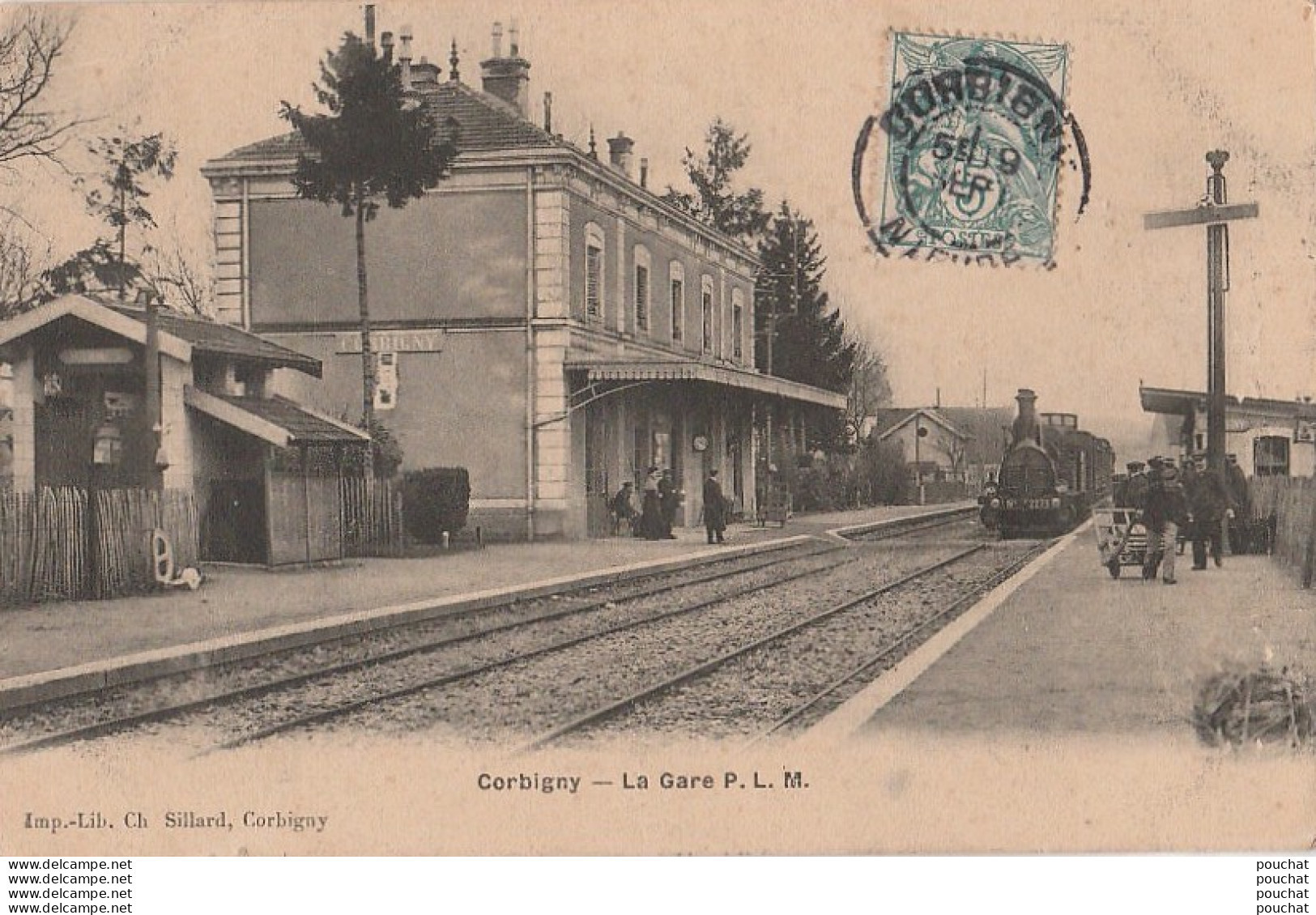 T8-58) CORBIGNY - LA GARE P.L.M.  - ( ANIMEE - VOYAGEURS - TRAIN ) - Corbigny