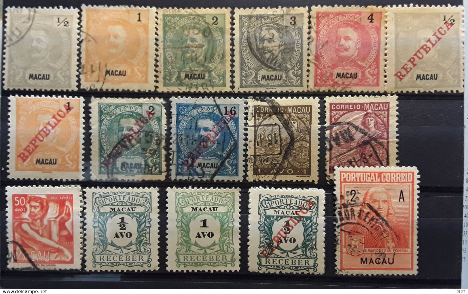 MACAO MACAU,Portugal,  Lot De 16 Timbres Anciens Dont Taxe , Neufs * / Obl , TB - Sonstige & Ohne Zuordnung