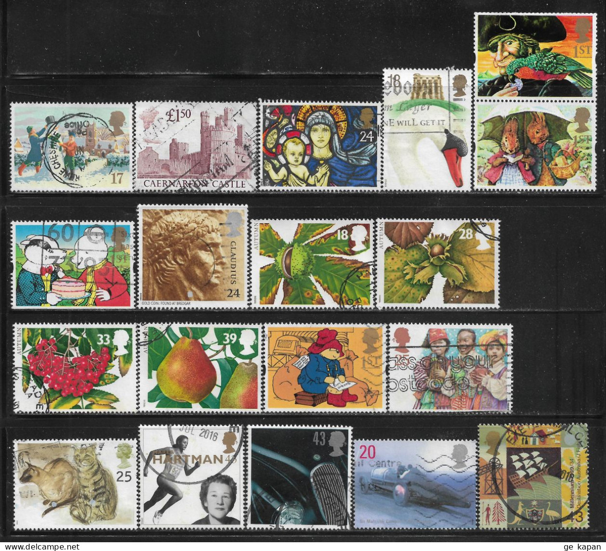 1990-1999 GREAT BRITAIN Lot Of 19 USED STAMPS CV $16.55 - Oblitérés