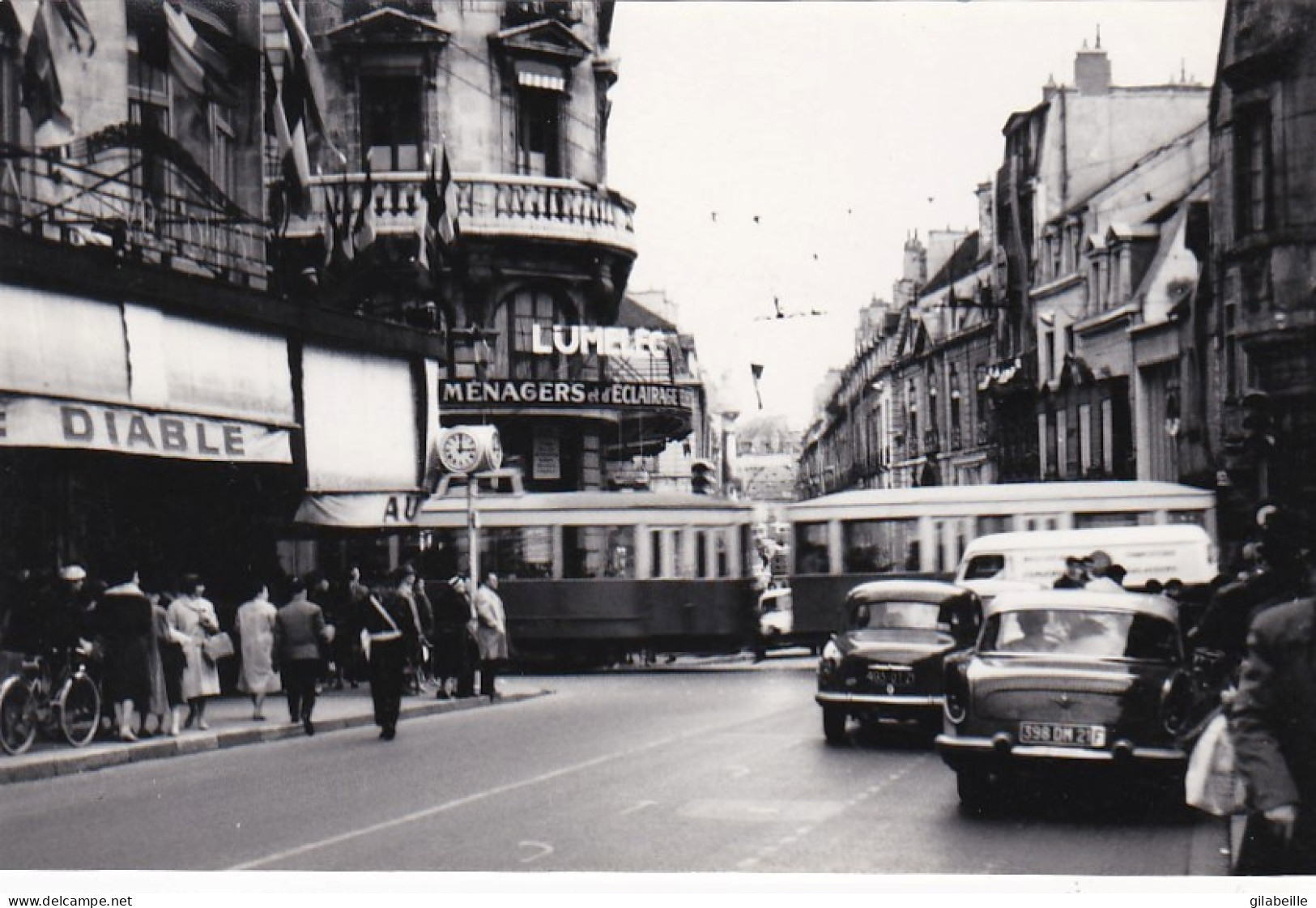 Photo  - DIJON -  1960  - Tramway Electrique En Ville - Non Classés