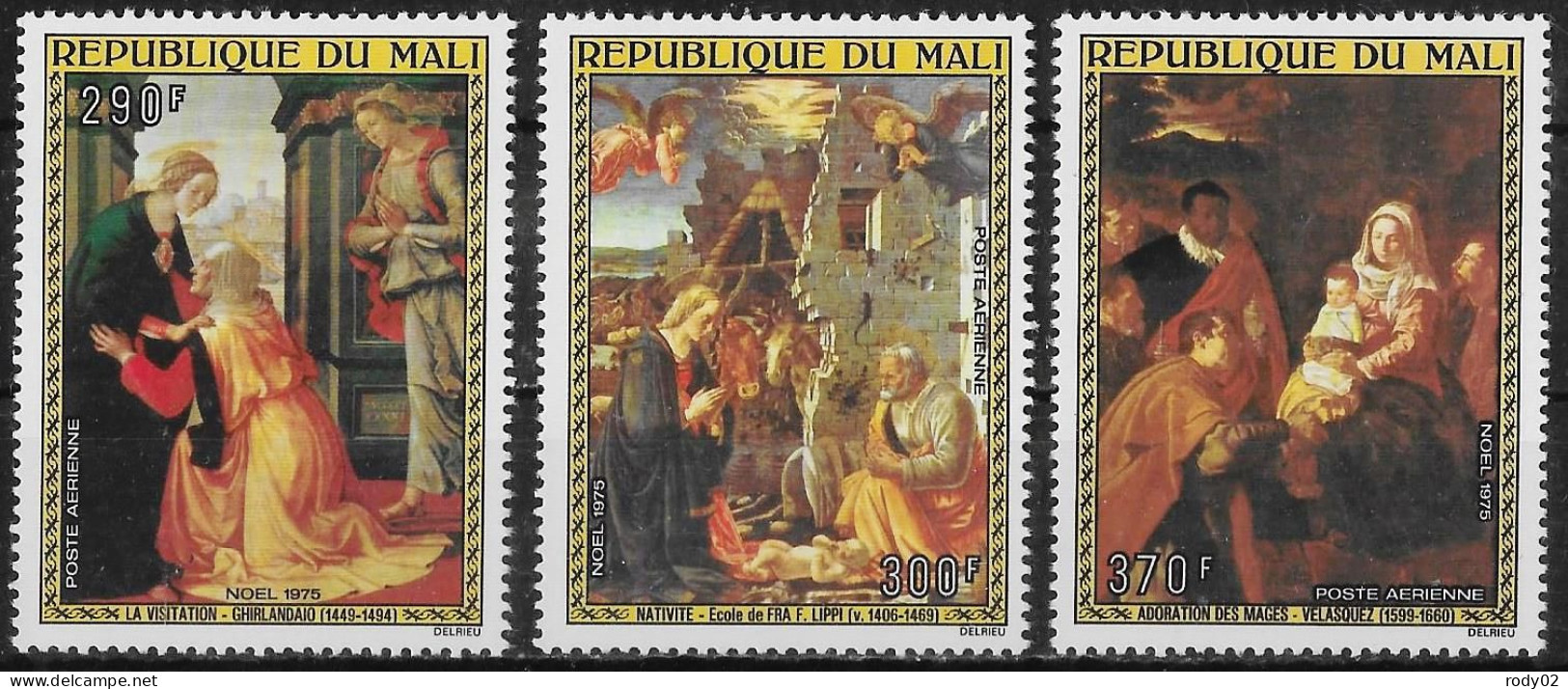 MALI - NOEL - TABLEAUX DIVERS - PA 261 A 263 - NEUF** MNH - Gemälde