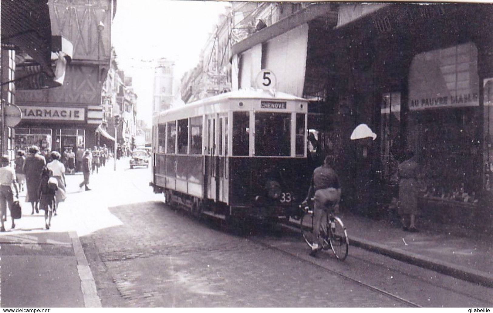 Photo - 21 - DIJON - Tramways Electriques - Ligne Pouilly - Chenove - Ligne 5- Retirage - Non Classés