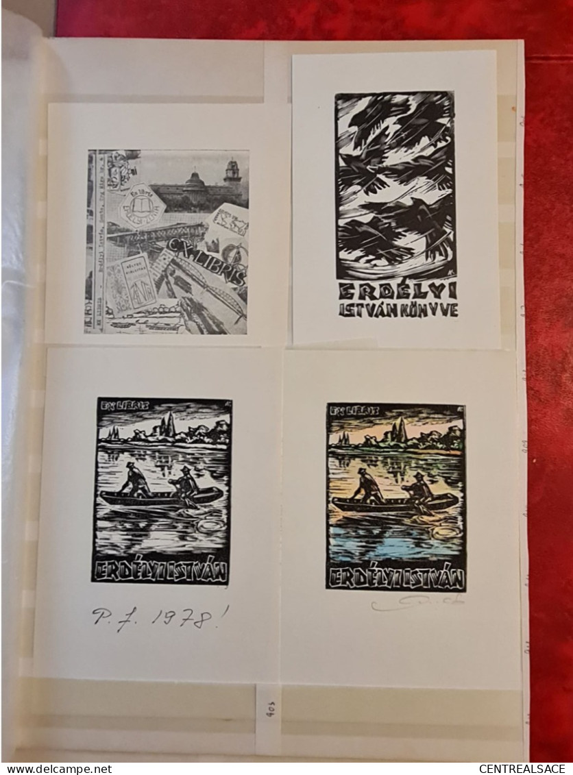 LOT EX LIBRIS ERDELELYI ISTVAN Avions Air Lettre Plus Faire Par De Deces - Exlibris