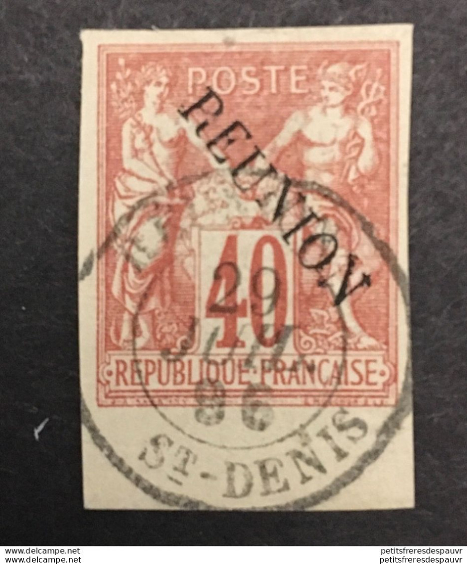 LA REUNION - YT 14a (sans Accent Sur Le E) Oblitéré Très Beau Cachet Central - Used - Cote 65E VELG - Used Stamps
