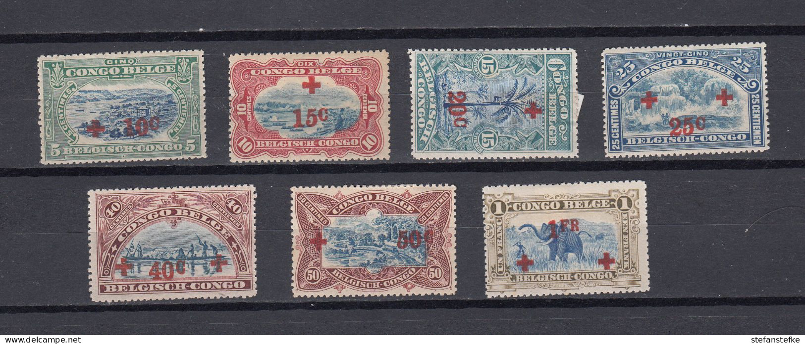 Congo Belge : Ocb Nr:  72 - 78 * MH (zie Scan) - Unused Stamps