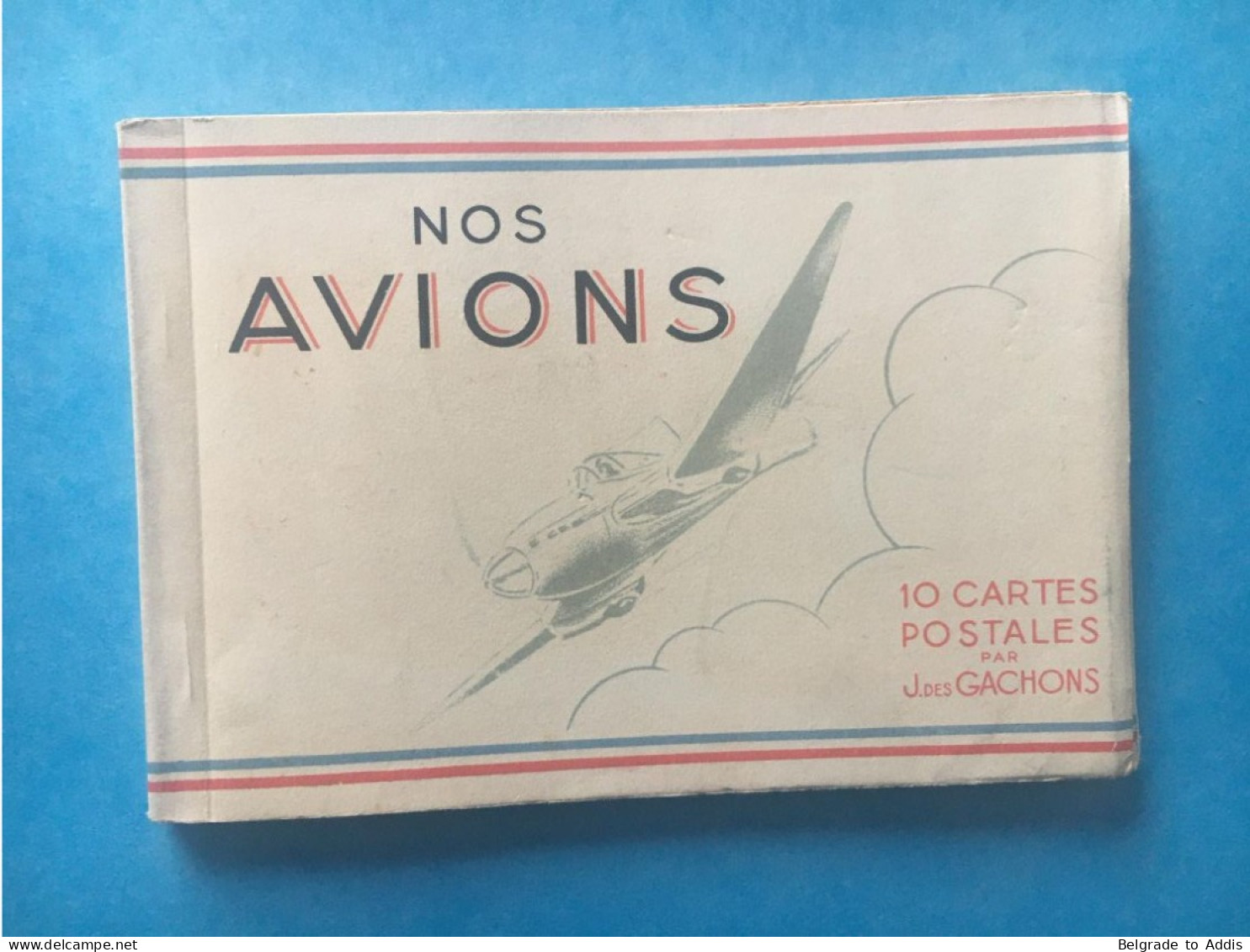 Carnet Complet De 10 CPA Carte Postale Aviation France Nos Avions Dessins De Jean Des Gachons WWII Guerre 1939 - 1945 - 1939-1945: 2nd War