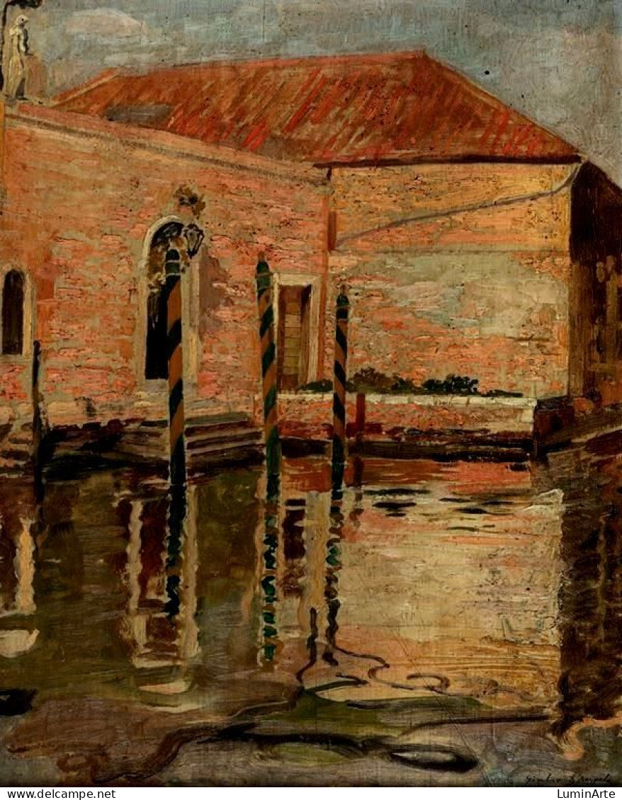 Giulio D'Angelo (1908-1985) "Canale A Burano" - Oelbilder