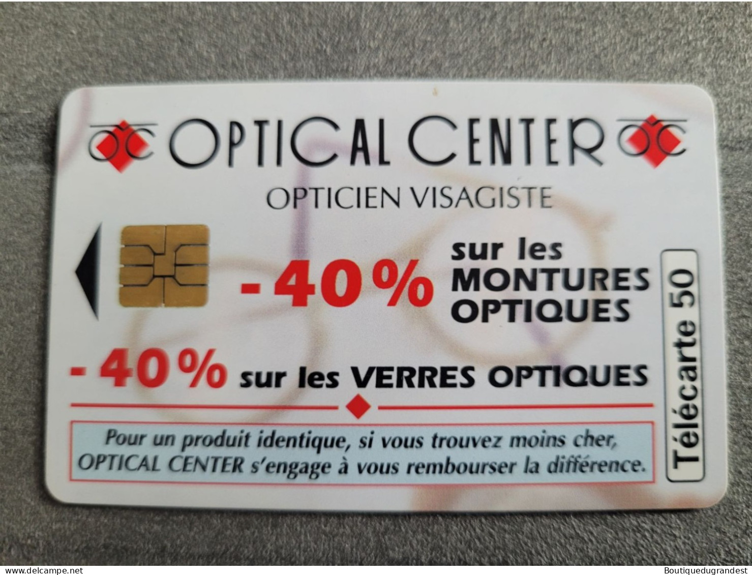 Télécarte 50 Unités Optical Center - Werbung