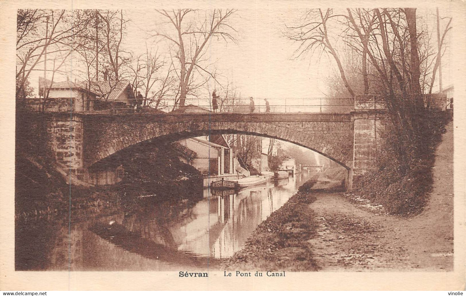 24-4135 : SEVRAN. LE PONT DU CANAL. PENICHE - Sevran