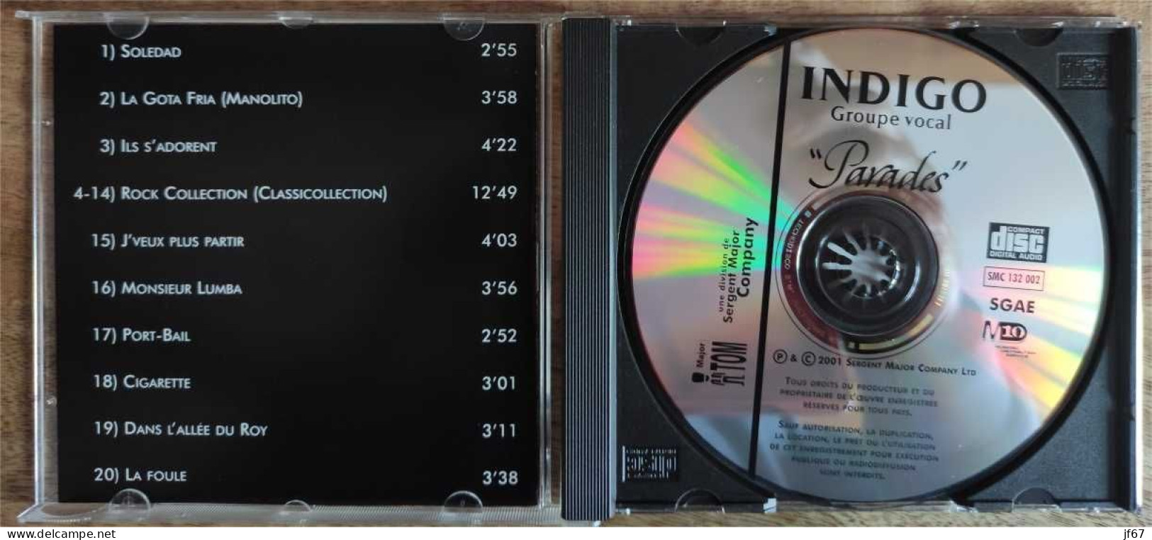 Indigo - Parades (CD) Groupe Vocal - Jazz