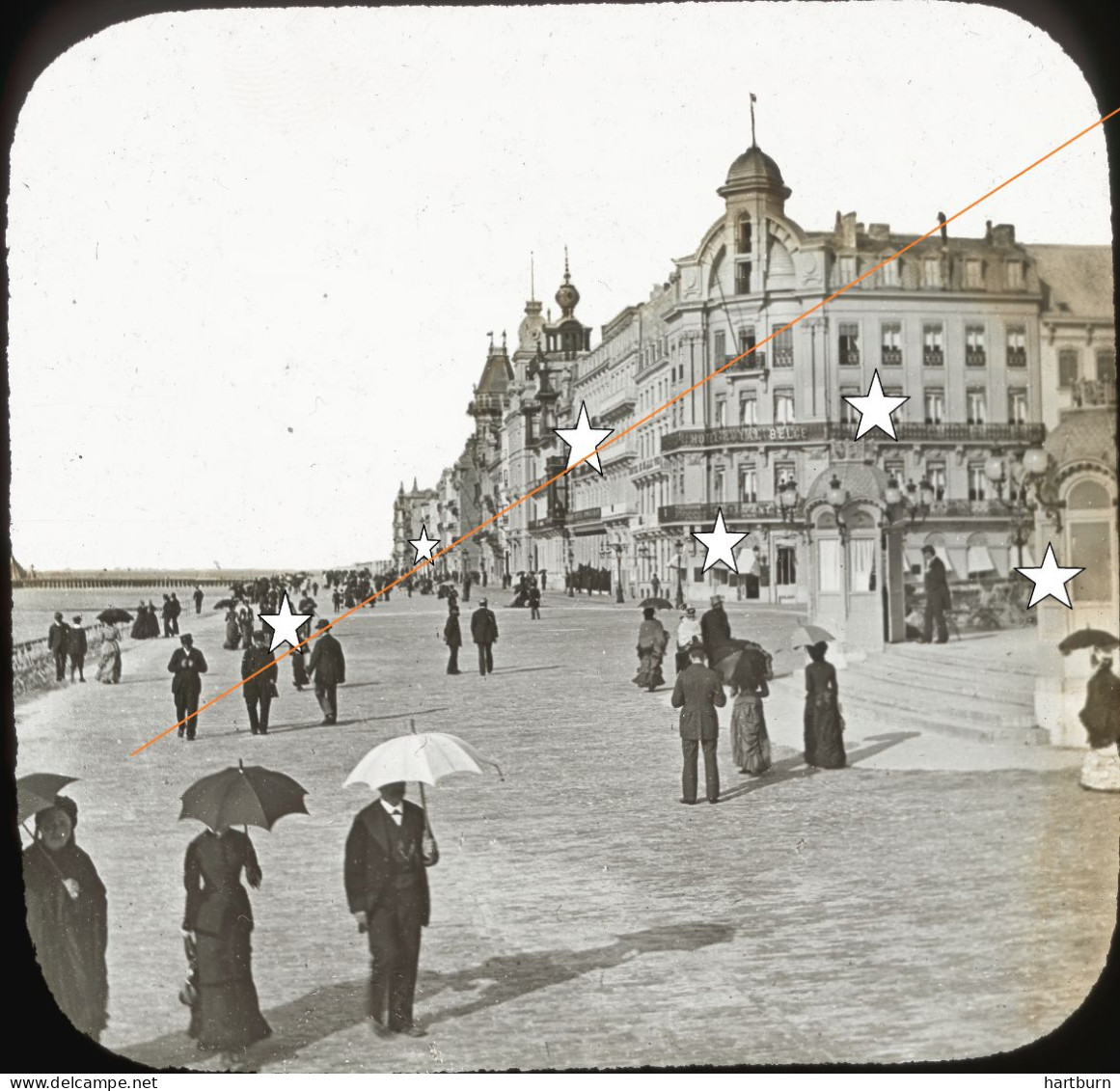 Glasplaat Belgie (10 X 8 Cm) Kursaal, Zeedijk, Hotel Royal Belge, Oostende - Ostende - Autres & Non Classés