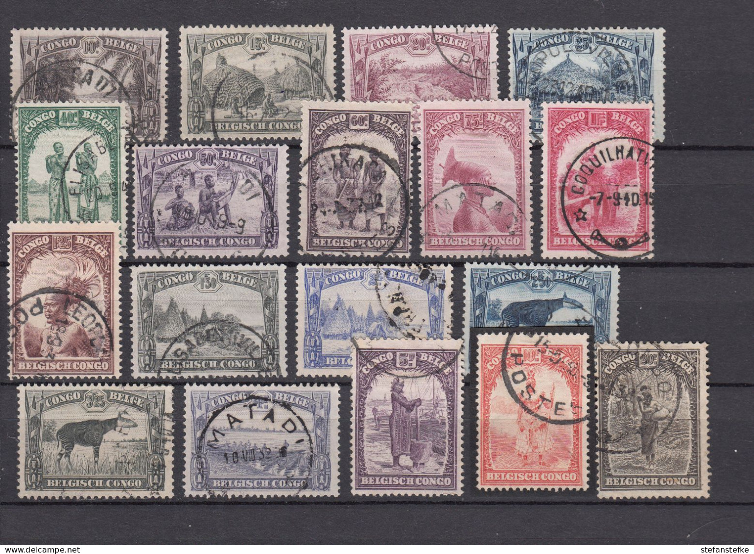 Congo Belge : Ocb Nr:  168 - 183  (zie Scan) - Used Stamps