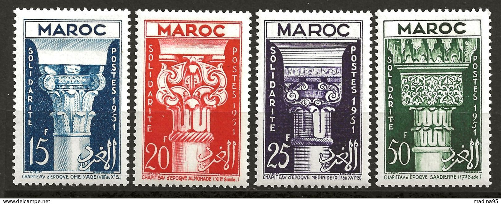 MAROC Colo:, *, N° YT 315 à 318, Série, Ch., TB - Nuovi