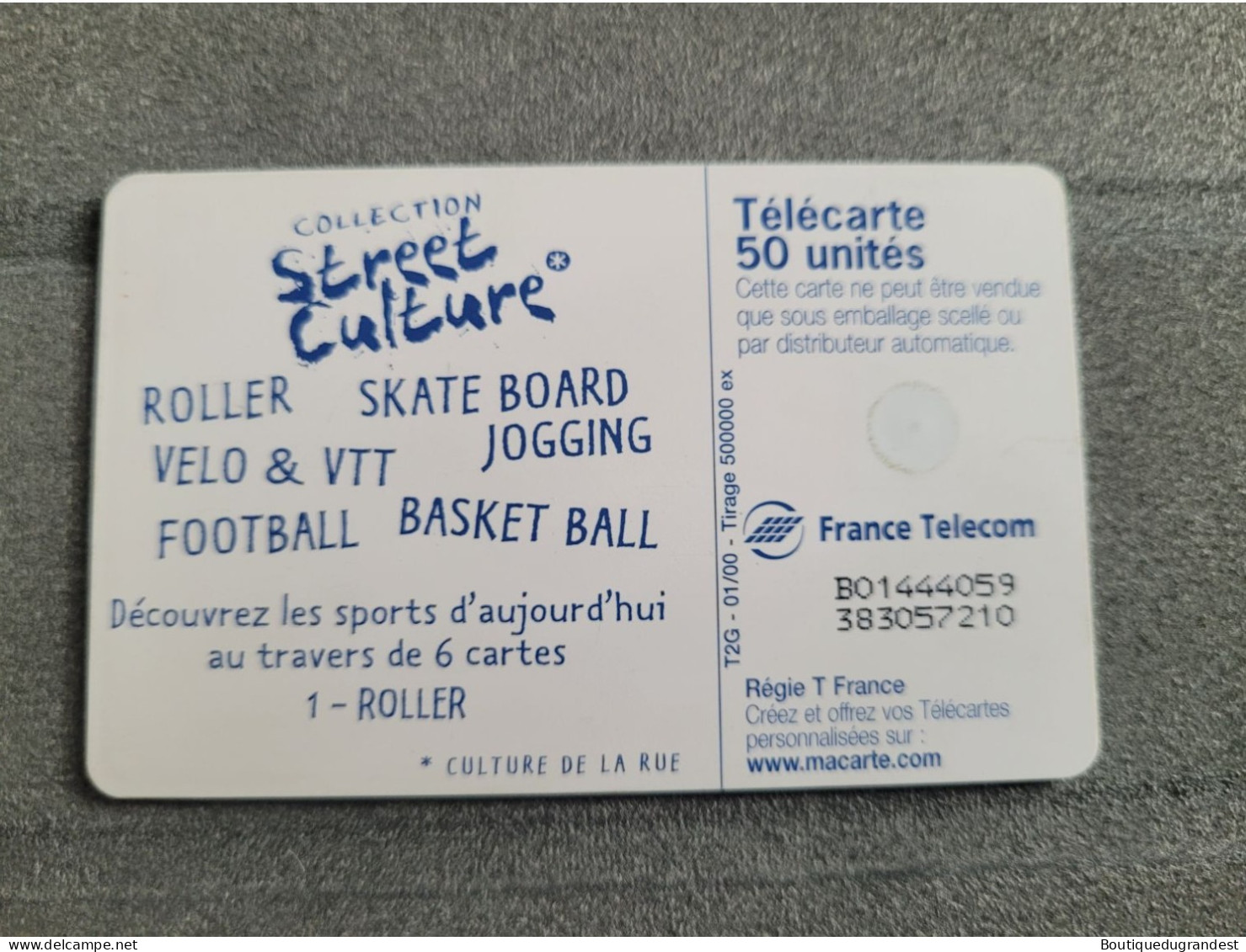 Télécarte 50 Unités Roller - Sport